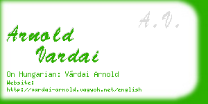 arnold vardai business card