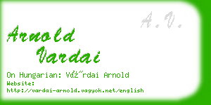 arnold vardai business card